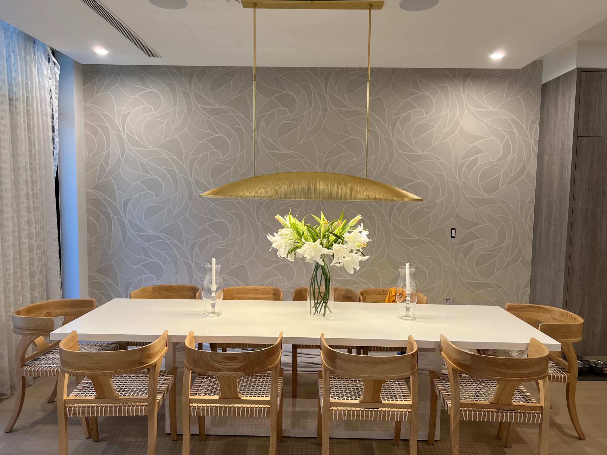 Professional wallpaper installation for luxury clients